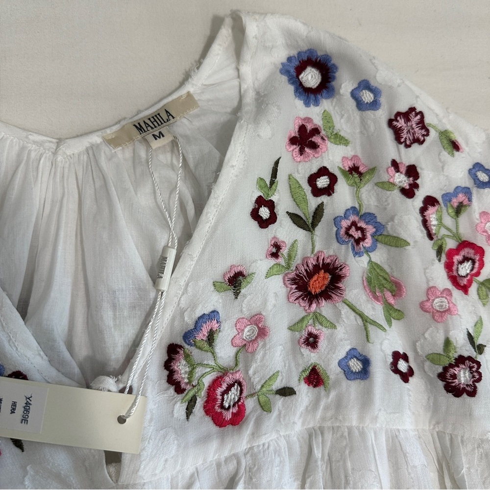 Mahila Embroidered Hera Peasant Top - Picture 7 of 8